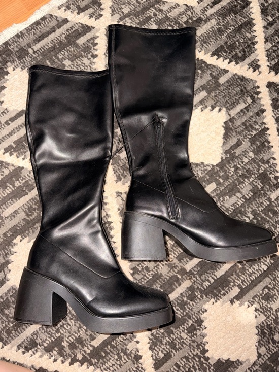 wild fable Shoes - Black Knee-High Block Heel Boots Wild Fable NWT